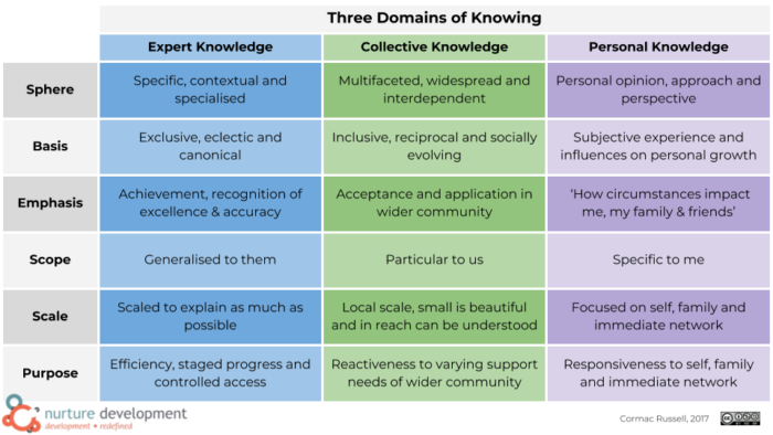 Three Domains of Knowing - Nurture Development